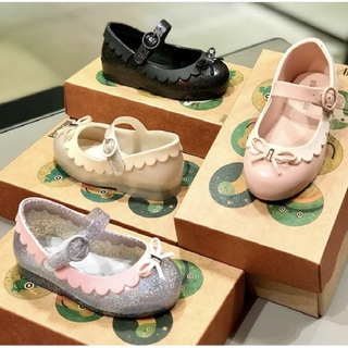 Mini Melissa Childrens Jelly Sandals Lace Bow Jelly Sandals