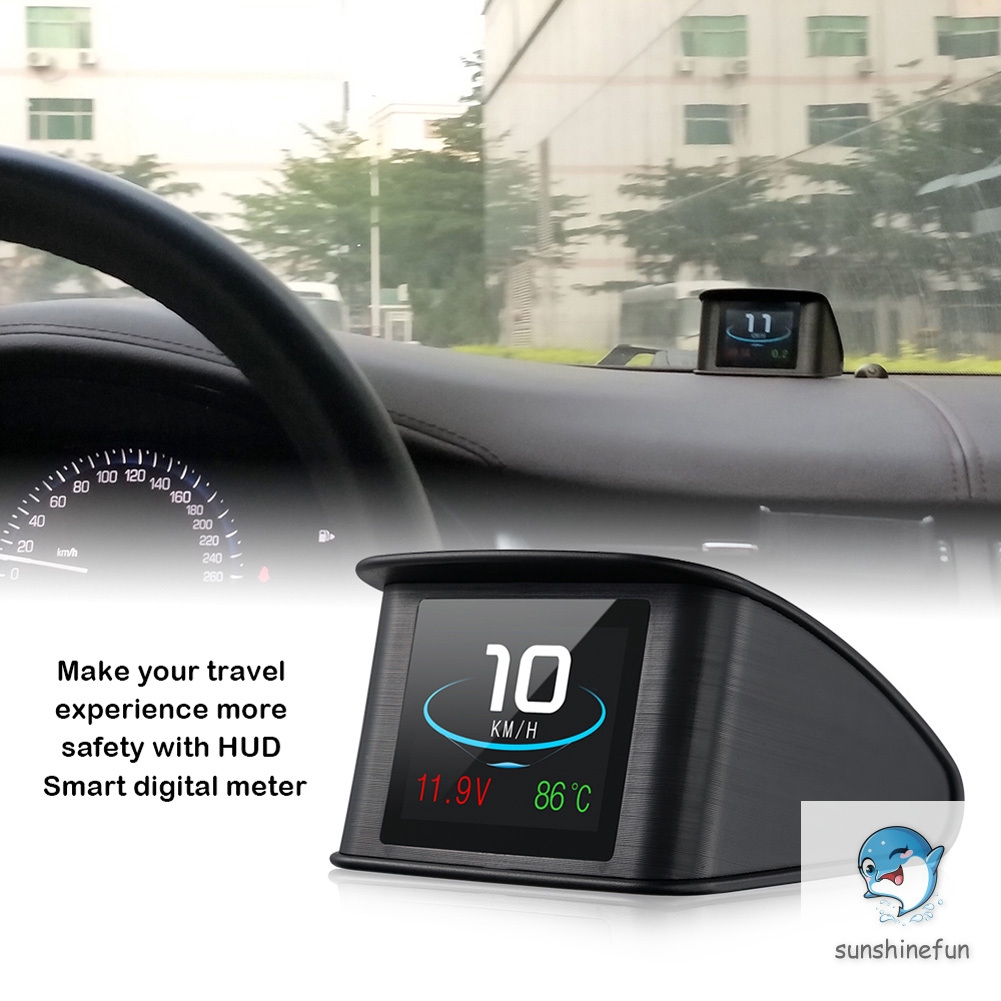 เครื่องสแกนเนอร์รถยนต์ P10 HUD Head Up Display OBD 2 | Shopee Thailand