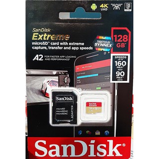 สินค้า Sandisk MicroSD Extreme 128GB 160MB/s ประกัน Synnex Lifetime