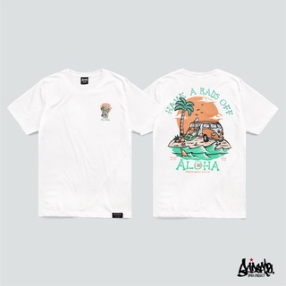 Just Say Bad ® เสื้อยืด รุ่น  Aloha สีขาว ( ลิขสิทธิ์แท้ ) แขนสั้น แนวสตรีท เสื้อยืดผู้ชาย หญิง M L XL 2XL  TS