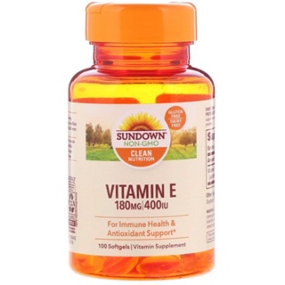 Sundown Naturals, Vitamin E, 180 mg (400 IU), 100 Softgels