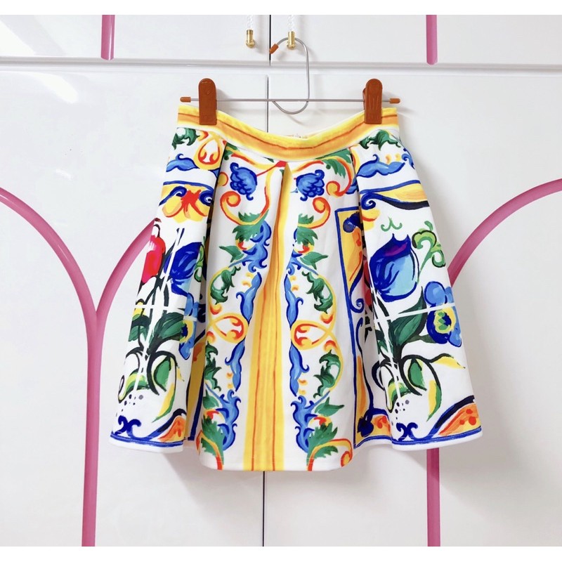 baroque-print-tank-top-amp-skirt-set-ชุดเซ็ตเสื้อครอป-กระโปรง-ลายสุดคลาสิค