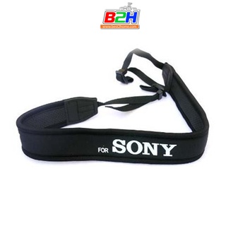 CAMERA NECK STRAP FOR SONY BLACK (โลโก้ขาว) สายคล้องกล้อง