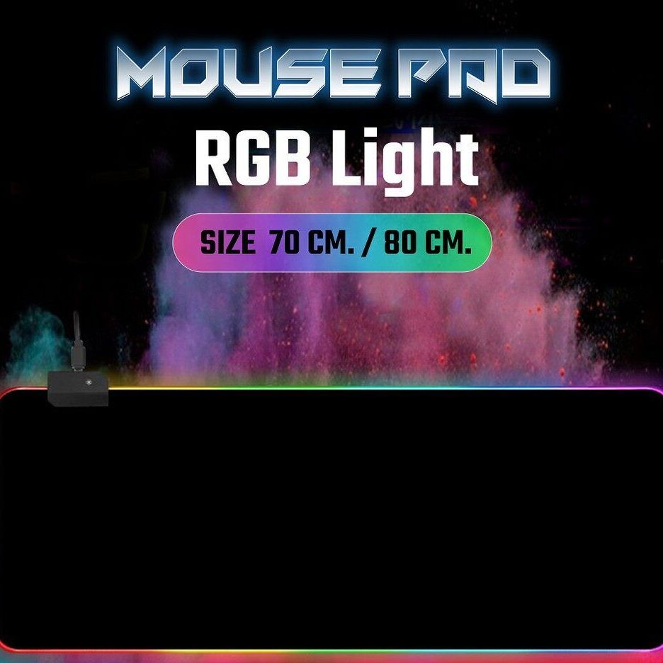 แผ่นรองเมาส์มีไฟ-rgb-gaming-mousepads-แผ่นรองเม้าส์สำหรับเล่นเกมส์-80cm-30cm-mouse-pad-with-lights-7colors