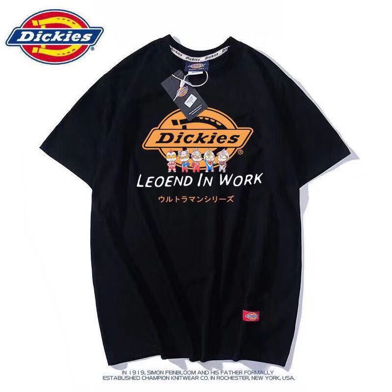 เสื้อยืดผ้าฝ้ายพิมพ์ลาย-เสื้อยืดแขนสั้นลําลอง-พิมพ์ลาย-dickies-เข้ากับทุกการแต่งกาย-แฟชั่นคู่รัก-สําหรับผู้ชาย