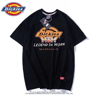 เสื้อยืดผ้าฝ้ายพิมพ์ลาย เสื้อยืดแขนสั้นลําลอง พิมพ์ลาย Dickies เข้ากับทุกการแต่งกาย แฟชั่นคู่รัก สําหรับผู้ชาย