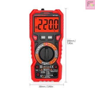 F & L Habotest Ht 118 C มัลติมิเตอร์ดิจิทัล ความถี่ 6000 Counts True Rms