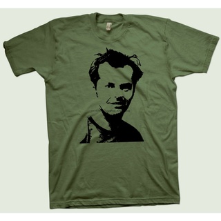 ขายดี!ขายดี เสื้อยืดลําลอง แขนสั้น พิมพ์ลาย One Flew Over the Cuckoos Nest Milos Forman Jack Nicholson Movie Cinema LCn