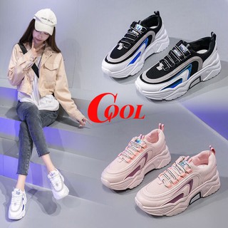 ภาพหน้าปกสินค้าCOOL SHOES (มาใหม่ AR-05)  รองเท้าผ้าใบผู้หญิง เสริมส้น 5 ซม.รองเท้าผ้าใบผู้หญิงกันลื่น ซึ่งคุณอาจชอบสินค้านี้