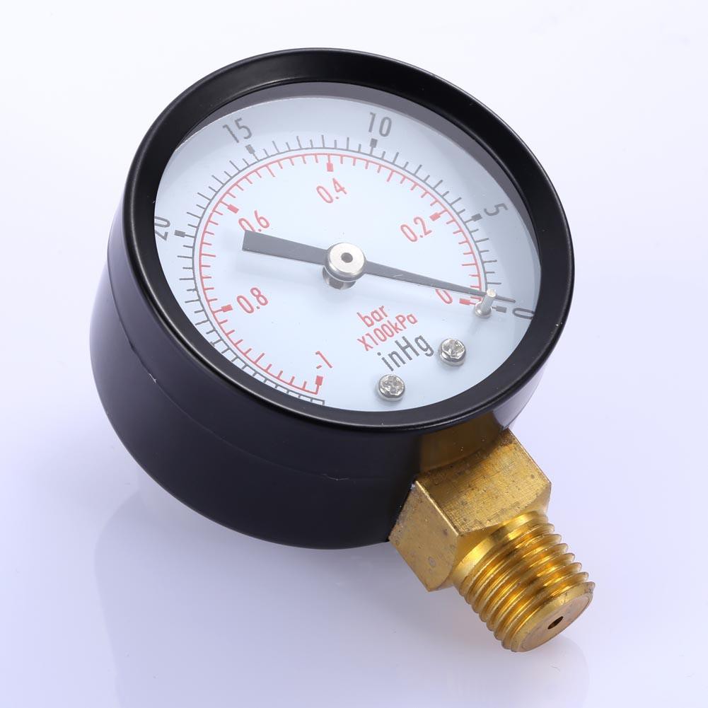 ภาพสินค้าDry Utility Vacuum Pressure Gauge Blk.Steel 1/4" NPT Lower Mount, -30HG/0PS Oticle จากร้าน oticle.th บน Shopee ภาพที่ 1