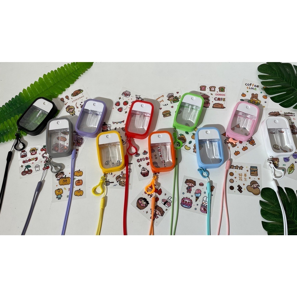 ขวดสเปรย์แอลกอฮอล์-45-มล-เคสซิลิโคน-พวงกุญแจ-สายห้อยคอ-แถมฟรีสติ๊กเกอร์-สินค้าพร้อมส่ง
