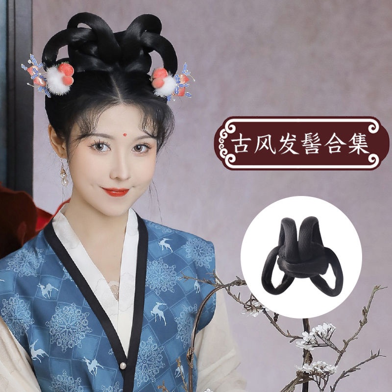 in-stock-hanfu-วิกผม-สมัยโบราณ-deformable-แพ็คผมทุกวัน-สไตล์เครื่องแต่งกาย-hanfu