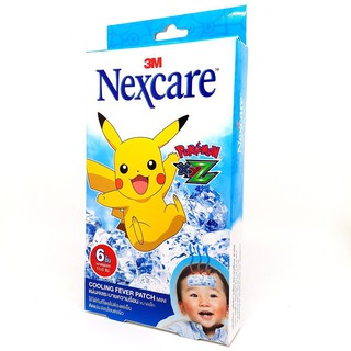 พร้อมส่งงงงง3M Nexcare Pokemon Cooling Fever แผ่นเจลลดไข้ระบายความร้อน ลายโปเกมอน 6 ชิ้น/กล่อง