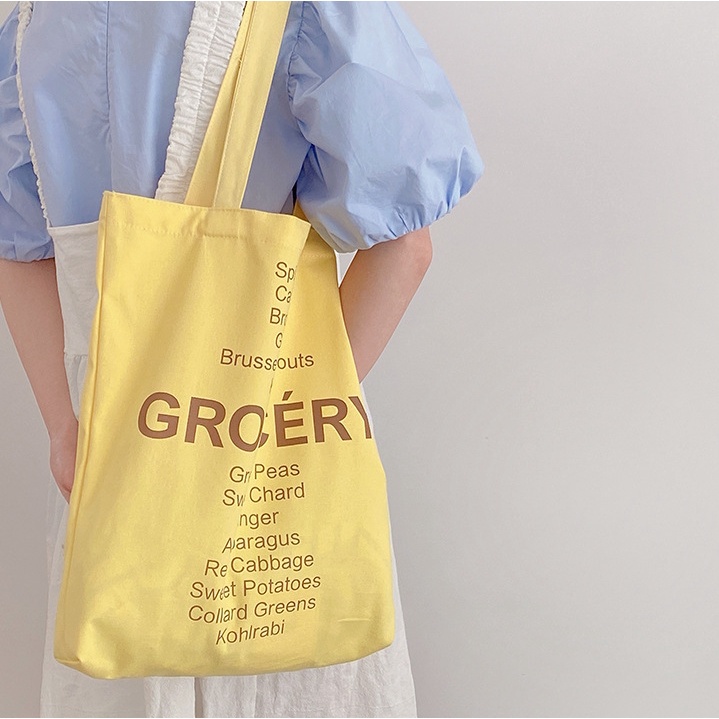 กระเป๋าผ้า-grocery-สีพื้น