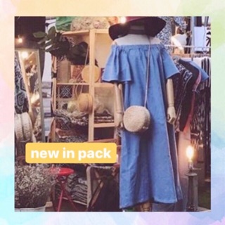 ส่งฟรี! new in pack 💕 denim dress แบรนด์ makedoandmend