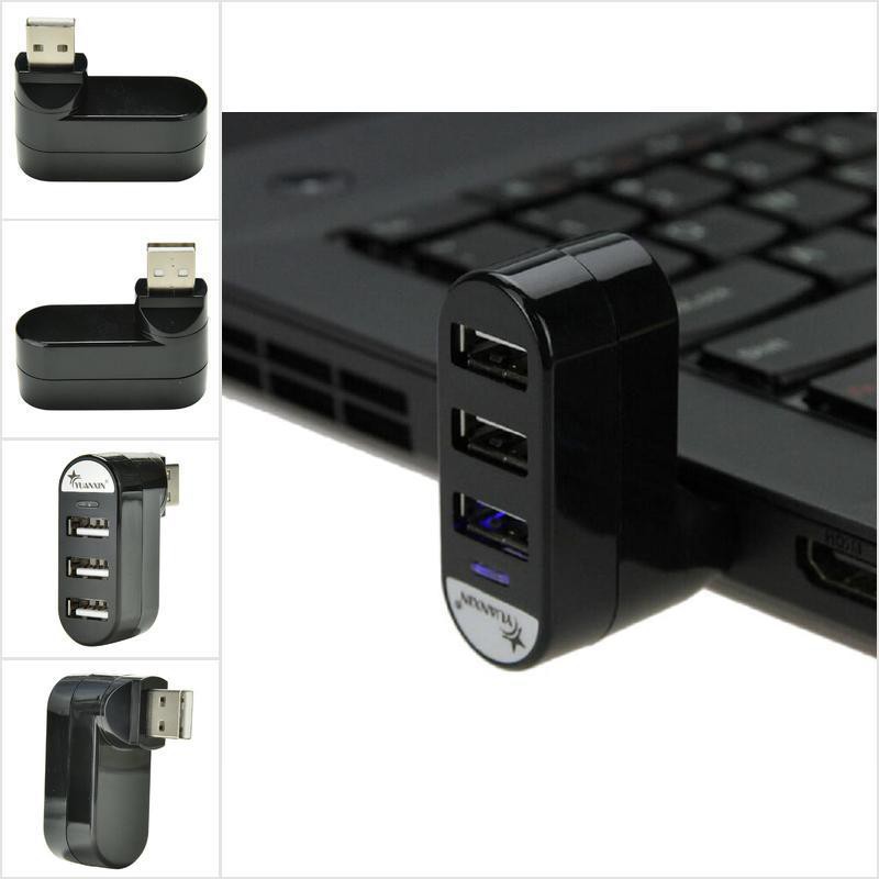 ราคาและรีวิวTbth ใหม่ อะแดปเตอร์ฮับแยก หมุนได้ 3 พอร์ต USB 2.0 สําหรับ PC แล็ปท็อป โน้ตบุ๊ก Mac