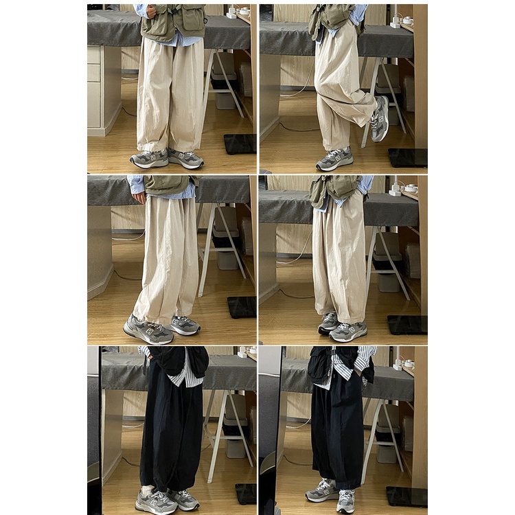 ภาพสินค้าOKADY กางเกงผู้ชาย ฤดูร้อนใหม่กางเกงผู้ชายหลวมแฟชั่นสีทึบ กางเกงสเลคชาย กางเกงขายาวผู้ชายกางเกงขากระบอก จากร้าน kuike178.th บน Shopee ภาพที่ 4