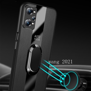 In stock New Casing Realme GT Neo2 5G เคส Magnetic Finger Ring Bracket Phone Case High Quality Leather Mens Business Protective Hard Case เคสโทรศัพท