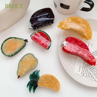 Bruce กิ๊บติดผม ลายผลไม้ มะเขือยาว แตงโม ผัก น่ารัก แฟชั่นสไตล์เกาหลีเรโทร