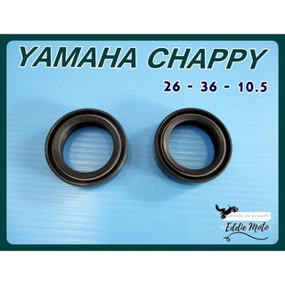 SEAL SHOCK (26-36 -10.5) for YAMAHA CHAPPY // ซีลโช๊ค เบอร์ 26-36-10.5 "สีดำ" (1 คู่) สินค้าคุณภาพด