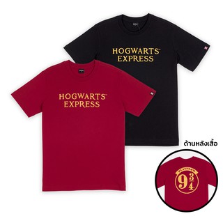 WARNER BROS Harry Potter Men gold metallic print T-shirt - เสื้อแฮร์รี่ พอตเตอร์พิมพ์เมทัลลิคสีทอง YY2180