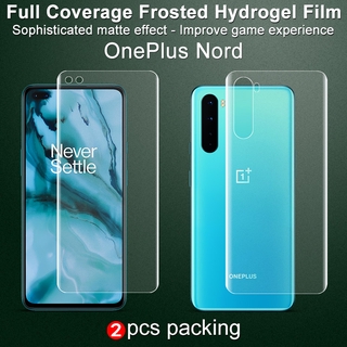 Imak OnePlus Nord Full Cover Screen Protector 1+Nord Matte Soft Clear Front / Back Rear Hydrogel Film