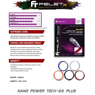 ใช้โดย Goh Vshem FELET Nano Power Tech-66 Badminton String โดย FLEET