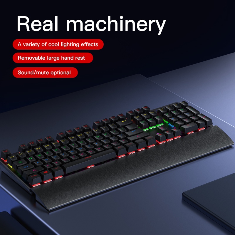 ภาพสินค้าLDD LED Gaming Mechanical Keyboard แล็ปท็อปในการเล่นเกมหรือทำงาน 104 Keys Backlit คีบอร์ดเกมมิ่ง blue switch จากร้าน ldd_3c.shop บน Shopee ภาพที่ 3