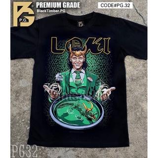 เสื้อยืดผ้าฝ้ายพรีเมี่ยม PG 32 Alligator Loki Crocodie โลกิจระเข้ movie สกรีนแน่น ไม่หลุดร่อน ผ้าหนานุ่ม ไม่หดไม่ย้วย Bl