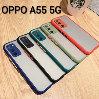 A55(พร้​อมส่งในไทย)เคสขอบนิ่มหลังแข็งขุ่นคลุมกล้องOPPO A55 5G/A55 4G/A95 5G/A95 4G