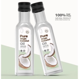 🍭แพคเกจใหม่🍭น้ำมันมะพร้าวสกัดเย็น Pure virgin coconut oil [250 ml.] น้ำมันมะพร้าวบริสุทธิ์