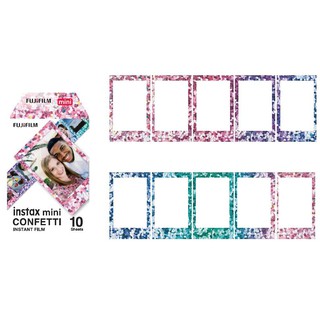 ภาพขนาดย่อของภาพหน้าปกสินค้าFujiFilm Instax Mini Instant Film Confetti Frame 10 Sheets Expired 2021 จากร้าน misuta.th บน Shopee