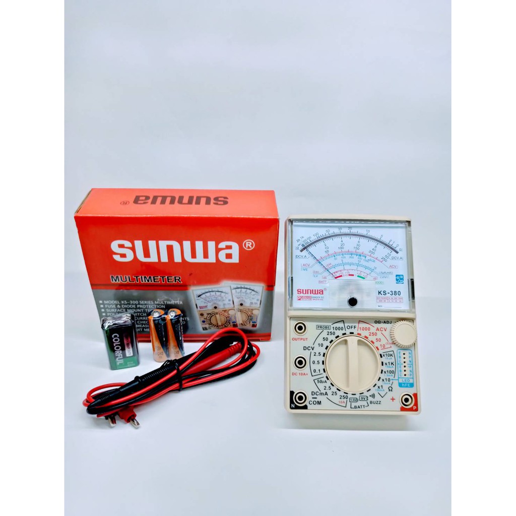 SUNWA KS-380 Multimeter มัลติมิเตอร์เข็ม มิเตอร์วัดไฟ มัลติมิเตอร์แบบ ...