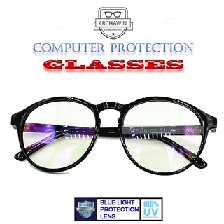 ภาพขนาดย่อของภาพหน้าปกสินค้าแว่นตากรองแสง กรอบแว่นตา แฟชั่นเกาหลี รุ่น AW 7860 (กรองแสงคอม กรองแสงมือถือ ถนอมสายตา) - Black จากร้าน archawin_official บน Shopee