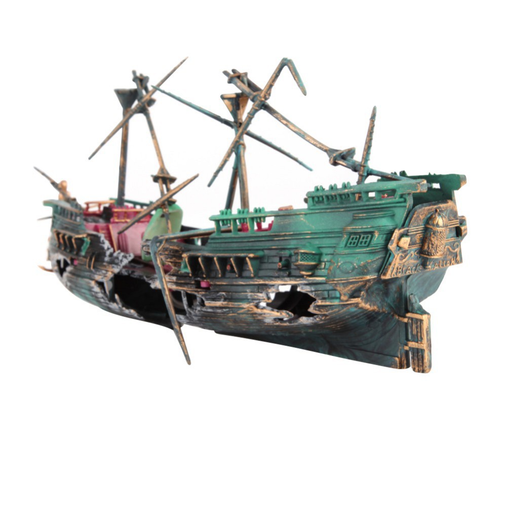 โมเดลเรือโจรสลัด-โมเดลตกแต่งตู้ปลา-เครื่องประดับตกแต่งตู้ปลา