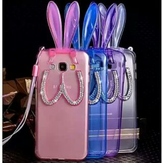 พร้อมส่ง Samsung, iPhone เคสหูกระต่ายติดเพชรคริสตัล