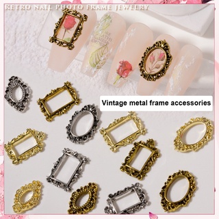 <WholeSale> 5Pcs/Pack Nail Decor Vintage Hollow-carved Design Alloy 3D Nail Manicure Craft Ornaments for Nail Design