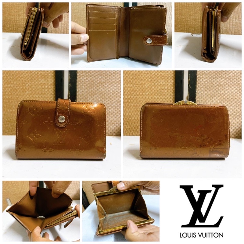 louis-vuitton-bronze-vernis-porte-monnaie-billets-viennois-wallet-แท้