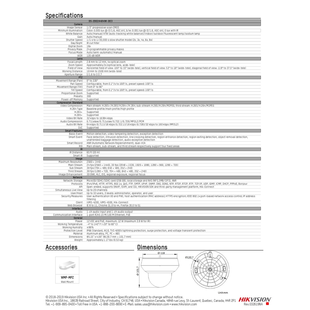 hikvision-กล้องวงจรปิด-4mp-mini-ptz-camera-ปรับ-หมุน-ซ้าย-ขวา-ขึ้นลงได้-รุ่น-ds-2de2a404iw-de3-2-8-12mm