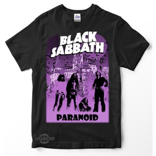 เสื้อยืดผ้าฝ้ายCOTTON เสื้อยืดพรีเมี่ยม พิมพ์ลาย BLACK SABBATH 3 PARANOID สําหรับผู้ชาย และผู้หญิงS-5XL