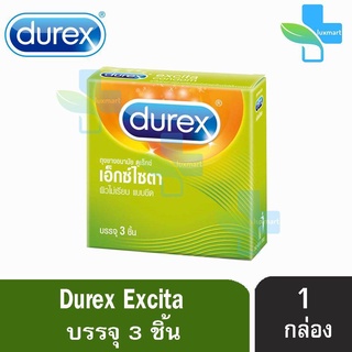 ภาพหน้าปกสินค้าDurex Excita ดูเร็กซ์ เอ็กซ์ไซตา ขนาด 53 มม บรรจุ 3 ชิ้น [1 กล่อง] ถุงยางอนามัย ผิวแบบขีด condom ถุงยาง ที่เกี่ยวข้อง