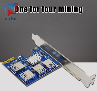 NEW Exhg การ์ด Pci 1 แปลงอะแดปเตอร์ Pcie Riser 4 Pci Slot Usb 3.0 สําหรับ Bitcoin Mining