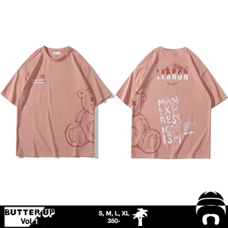 Butter up เสื้อยืด “MAN EXPRESSION” Street Oversize T-Shirt