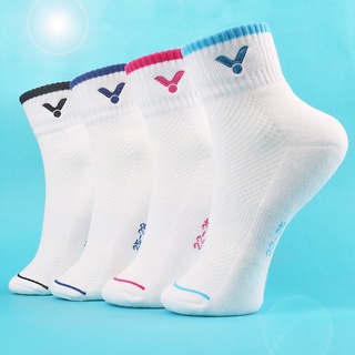 ภาพหน้าปกสินค้าถุงเท้ากีฬา ถุงเท้าVICTOR Badminton Socks Men\'s Thickened Middle PingPong Table Tennis Running Sports Socks Meshing Breathable Tube Women\'s Running Socks Sweat Absorption Deodorant Towel Bottom Sports Socks Wholesale ที่เกี่ยวข้อง