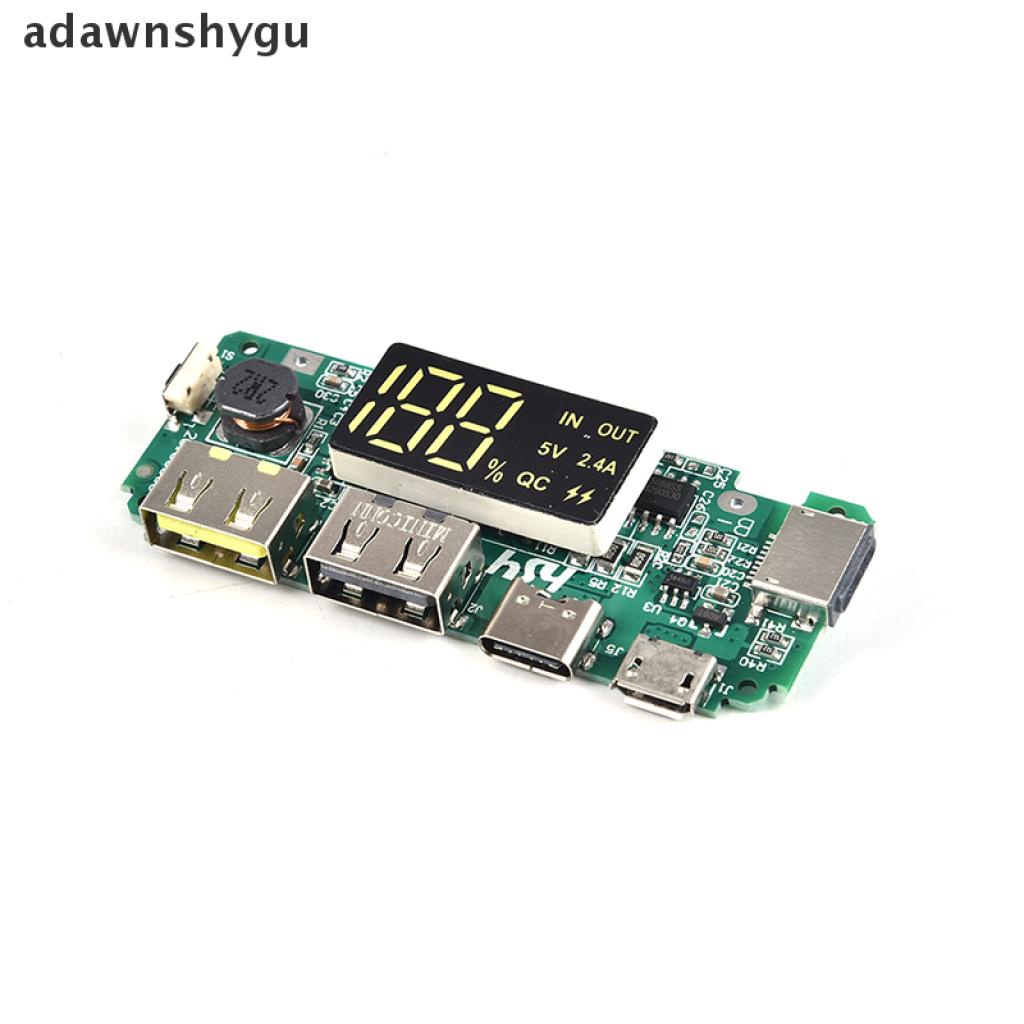 adawnshygu-บอร์ดพาวเวอร์แบงก์ชาร์จ-usb-led-5v-2-4a-18650