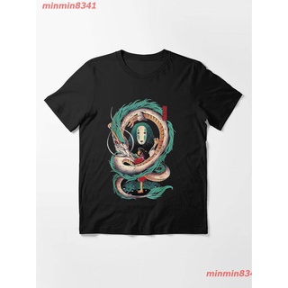 PV8g    BEH  minmin8341 2021 Spirited Away Graphic Away Spirited Face Essential T-Shirt เสื้อยืดพิมพ์ลาย เสื้อยืด   ตะเข