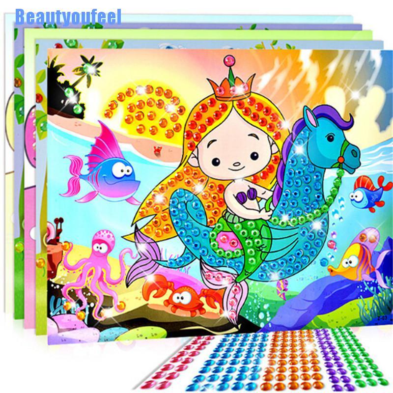 beautyoufeel-ชุดงานจิตรกรรมเม็ดบีด-ทรงเพชร-5d-รูปการ์ตูนโมเสก-เสริมการเรียนรู้เด็ก-diy