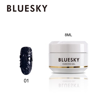 สีเจล เจลปั้นนู้น 3DBluesky gel polish Emboss gel 01 สีดำ