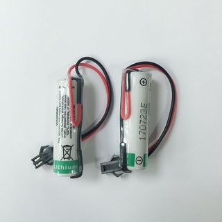 LS14500 Saft LS-14500 AA 3.6V Lithium Battery มีแจ็คดำ  ไม่มีขั้ว