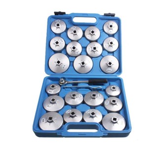 Anton - ชุดถอดกรองน้ำมันเครื่อง 23 ชิ้น / Aluminum Alloy Cup Oil Filter Removal Tool Set 1/2" Drive with Storage Case